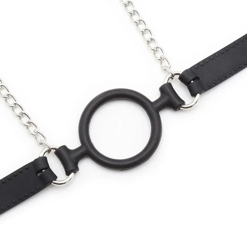 OHMAMA FETISH - MORDAZA DE ANILLA CON CADENAS Y PINZAS PEZONES - Nuvica