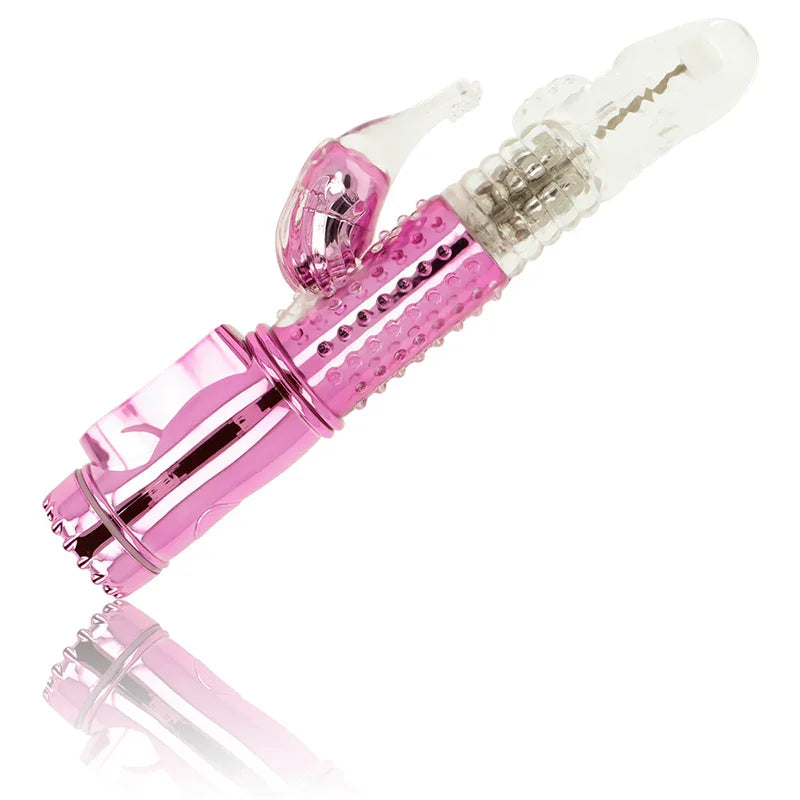OHMAMA - VIBRADOR CON FUNCION ROTACION Y ESTIMULADOR CLITORIS - Nuvica