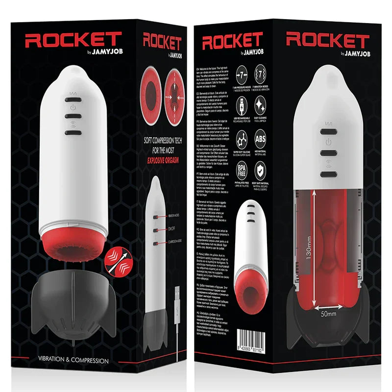 JAMYJOB - ROCKET MASTURBADOR TECNOLOGÍA SOFT COMPRESSION Y VIBRACIÓN - Nuvica