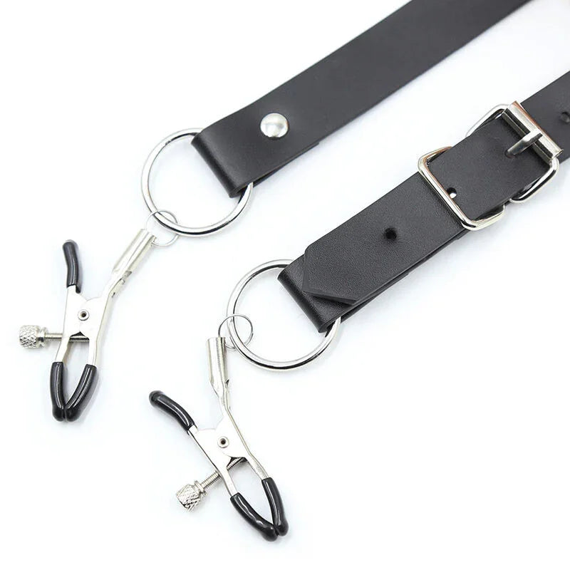 OHMAMA FETISH - PINZAS CLITORIS CON CORREAS PIERNAS - Nuvica