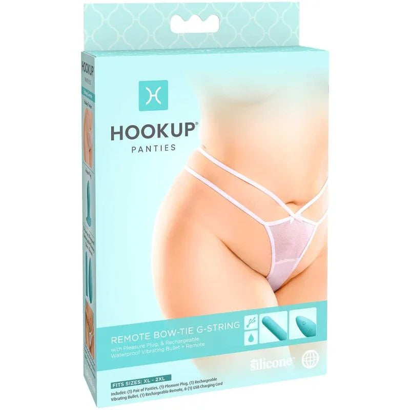 HOOK UP PANTIES - REMOTE BOW-TIE G-STRING TALLA XL/XXL - Nuvica