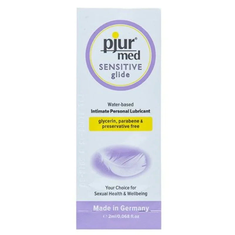 PJUR - MED SENSITIVE GLIDE LUBRICANTE BASE AGUA 2 ML - Nuvica
