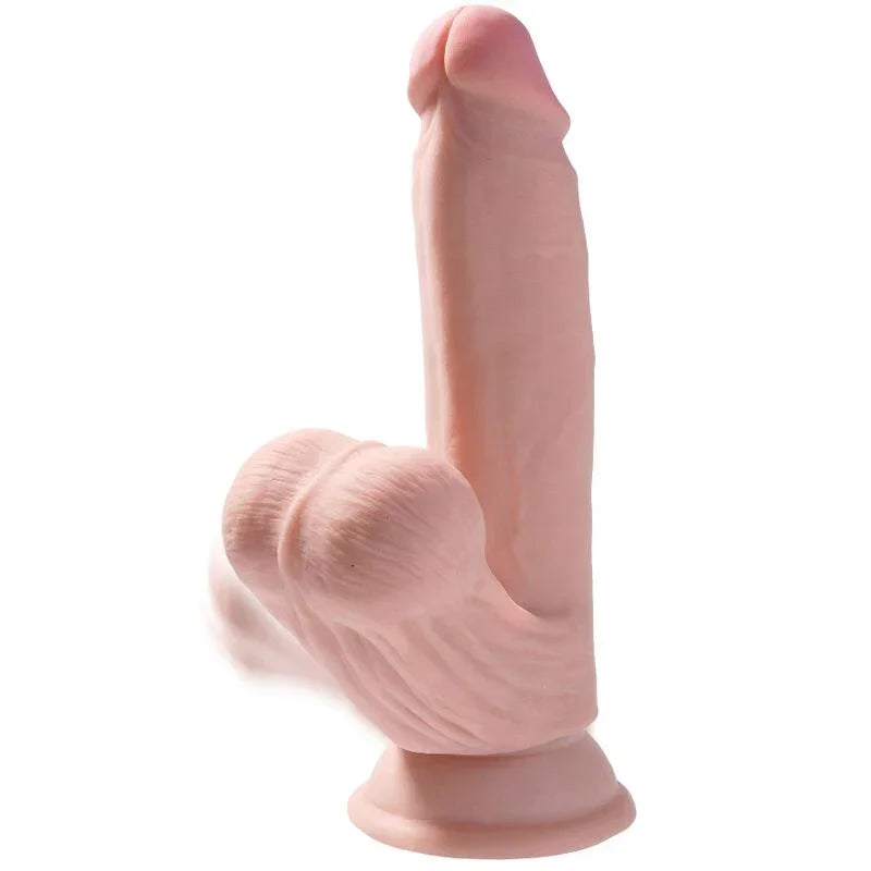 KING COCK - PLUS 3D DILDO SWINGING BALLS 15.2 CM NATURAL - Nuvica
