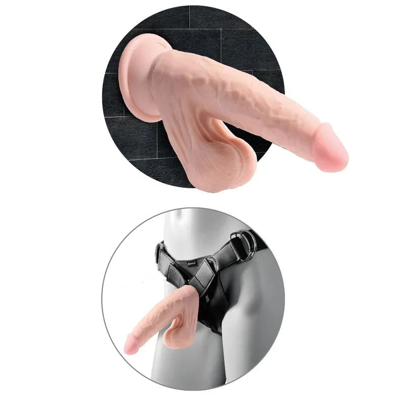 KING COCK - PLUS 3D DILDO SWINGING BALLS 20.3 CM - Nuvica