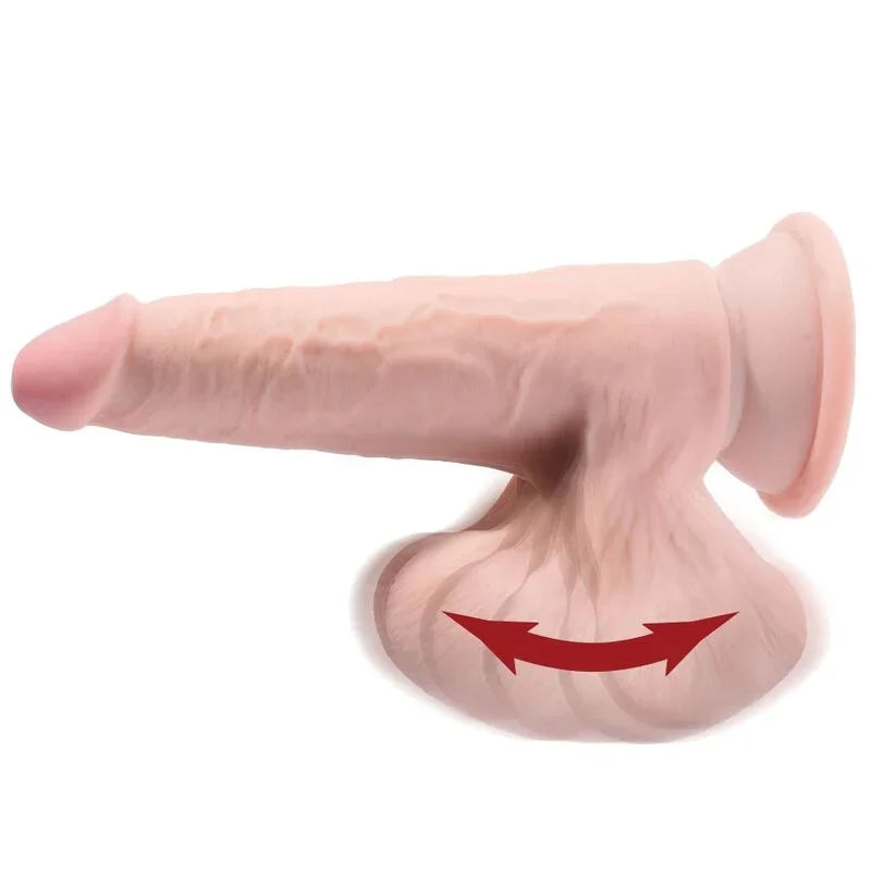 KING COCK - PLUS 3D DILDO SWINGING BALLS 12.7 CM - Nuvica