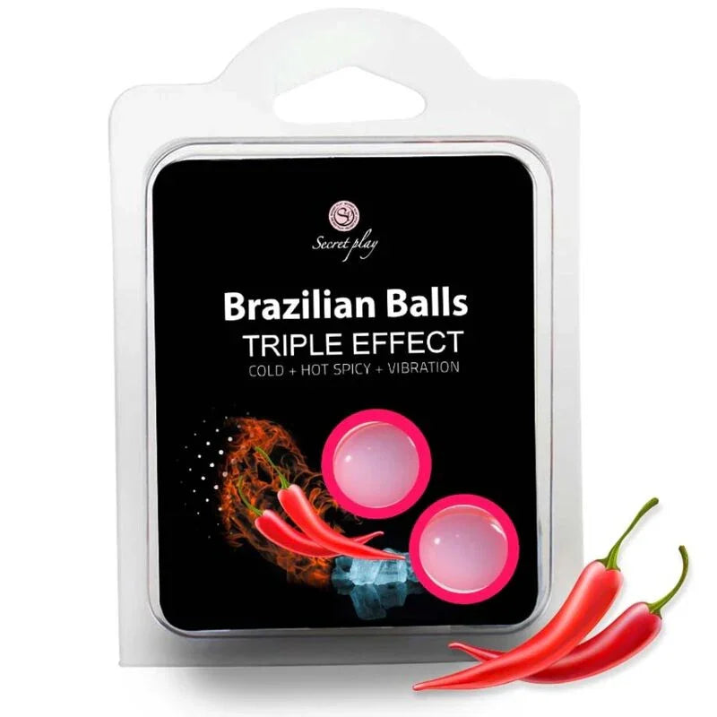 SECRETPLAY - SET 2 BRAZILIAN BALLS TRIPLE EFECTO - Nuvica