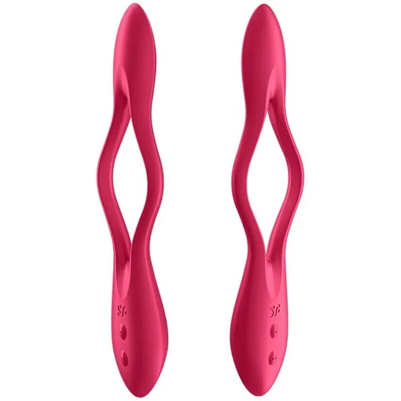 SATISFYER - ELASTIC JOY MULTI VIBRADOR ROJO - Nuvica