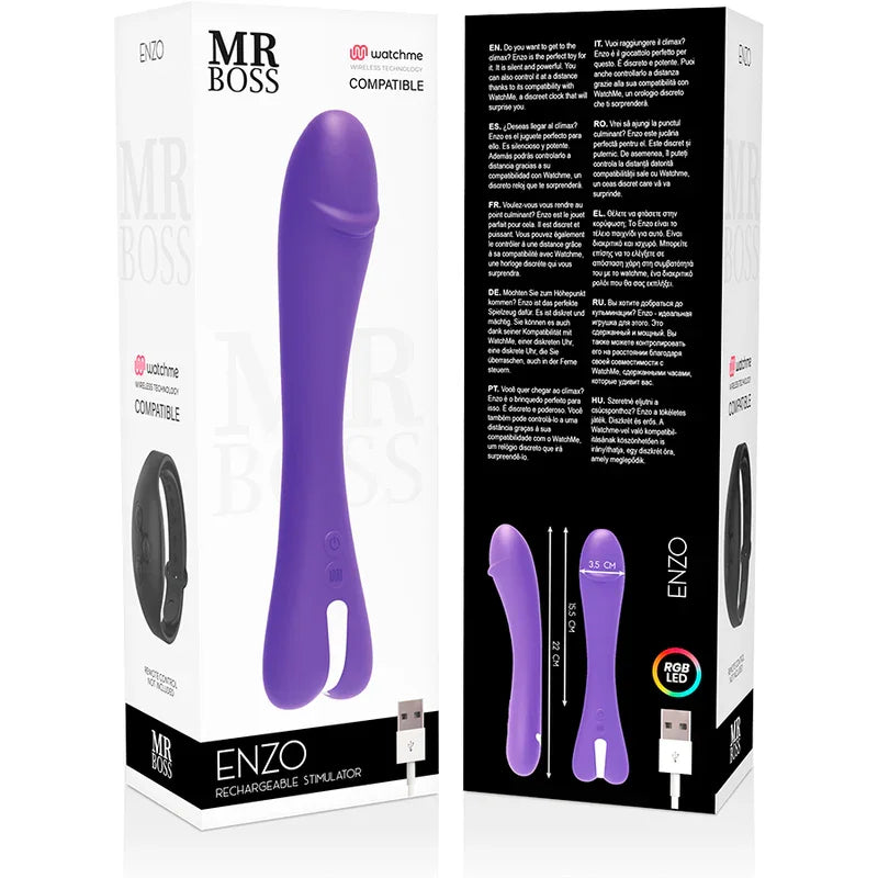 MR BOSS - ENZO VIBRADOR COMPATIBLE CON WATCHME WIRELESS TECHNOLOGY - Nuvica