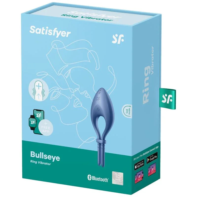 SATISFYER - BULLSEYE ANILLO VIBRADOR APP AZUL - Nuvica