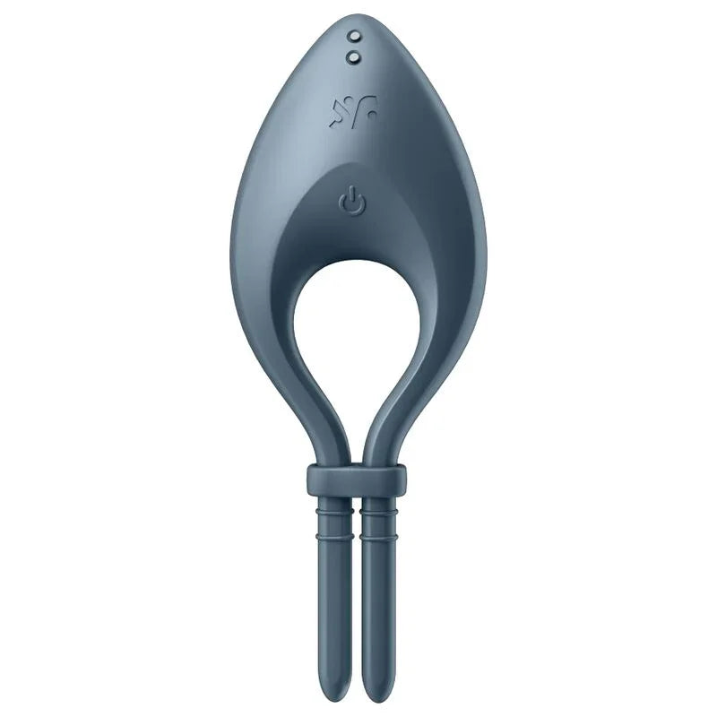 SATISFYER - BULLSEYE ANILLO VIBRADOR APP GRIS - Nuvica