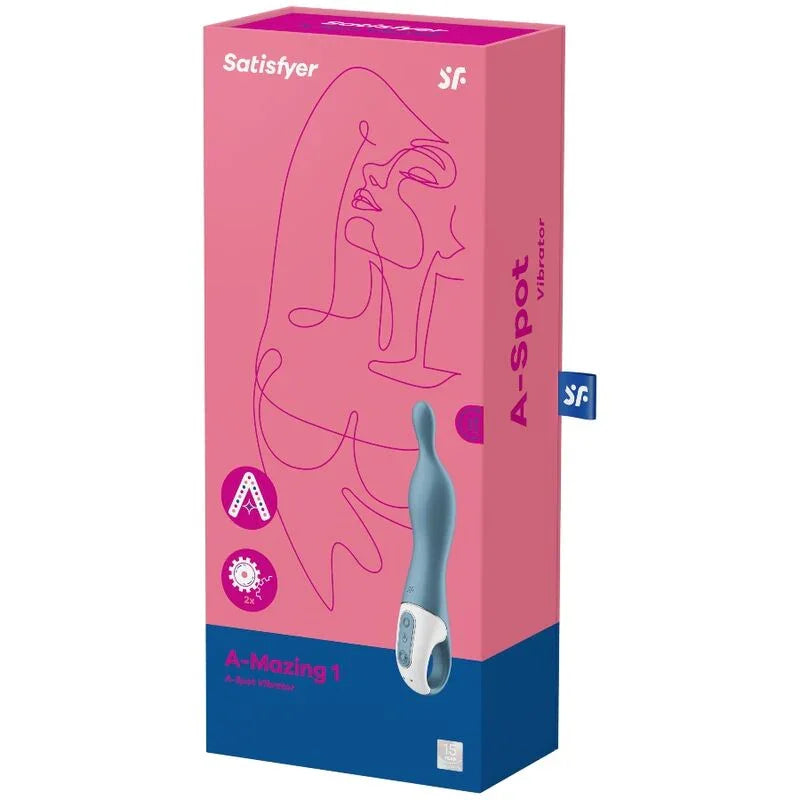 SATISFYER - AMAZING 1 VIBRADOR PUNTO A AZUL - Nuvica