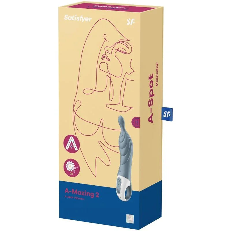 SATISFYER - AMAZING 2 VIBRADOR PUNTO A GRIS - Nuvica