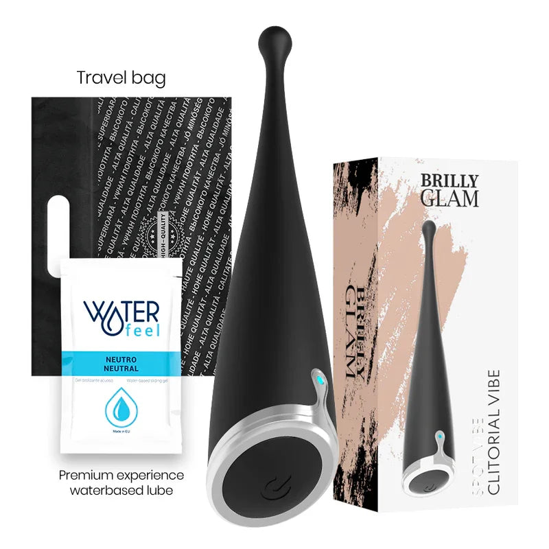 BRILLY GLAM - SPOT VIBE VIBRADOR CLITORIAL ORGASMICO SILICONA NEGRO - Nuvica
