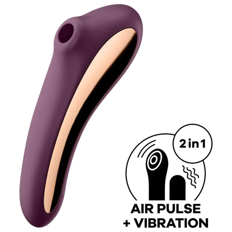 SATISFYER - DUAL KISS ESTIMULADOR CLITORIS PURPURA - Nuvica