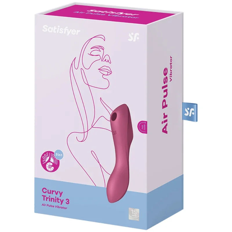 SATISFYER - CURVY TRINITY 3 ESTIMULADOR Y VIBRADOR ROJO - Nuvica