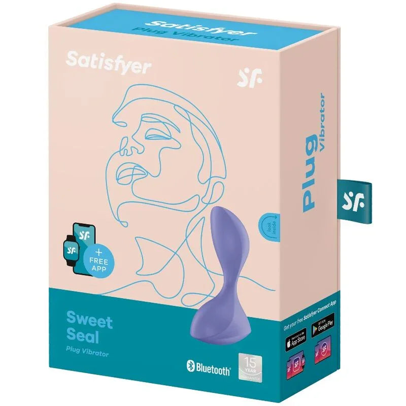 SATISFYER - SWEET SEAL PLUG VIBRADOR APP VIOLETA - Nuvica