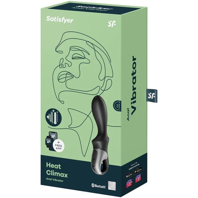 SATISFYER - HEAT CLIMAX VIBRADOR ANAL APP NEGRO - Nuvica