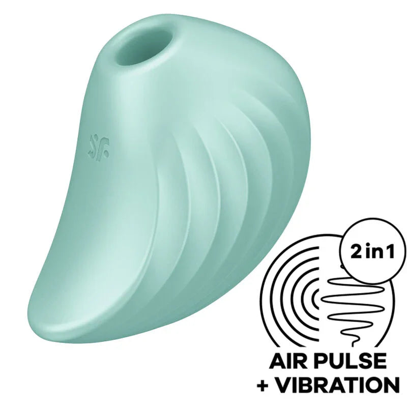 SATISFYER - PEARL DIVER ESTIMULADOR Y VIBRADOR VERDE - Nuvica