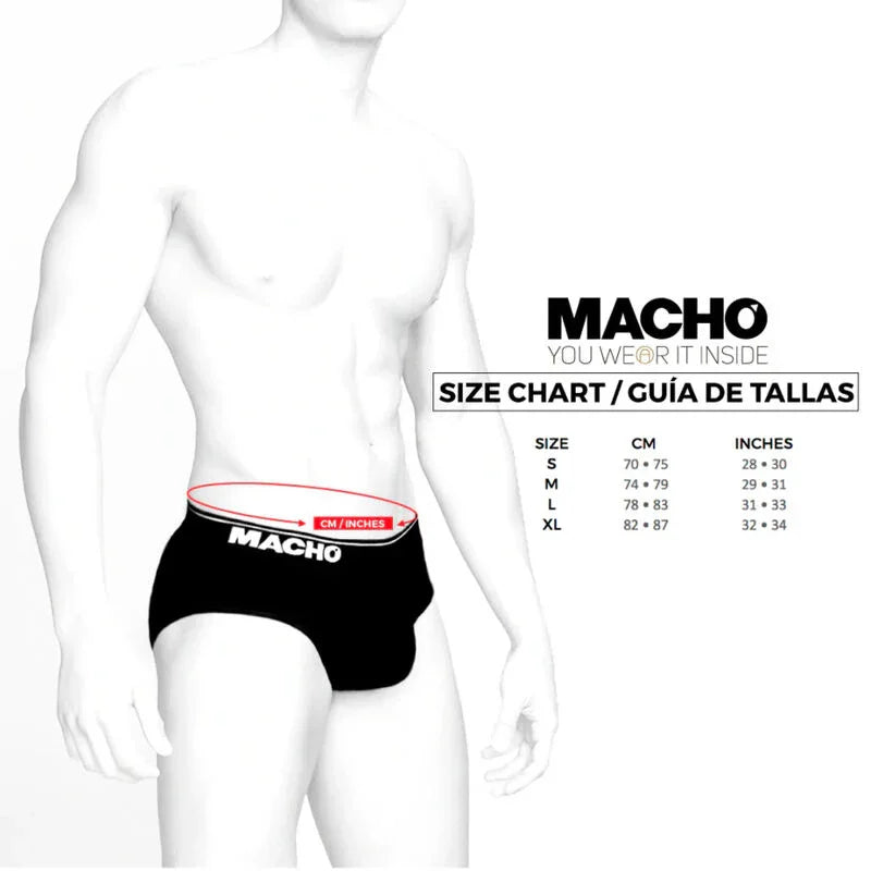 MACHO - MS24A CALZONCILLO BRIEF DARK AMARILLO S - Nuvica