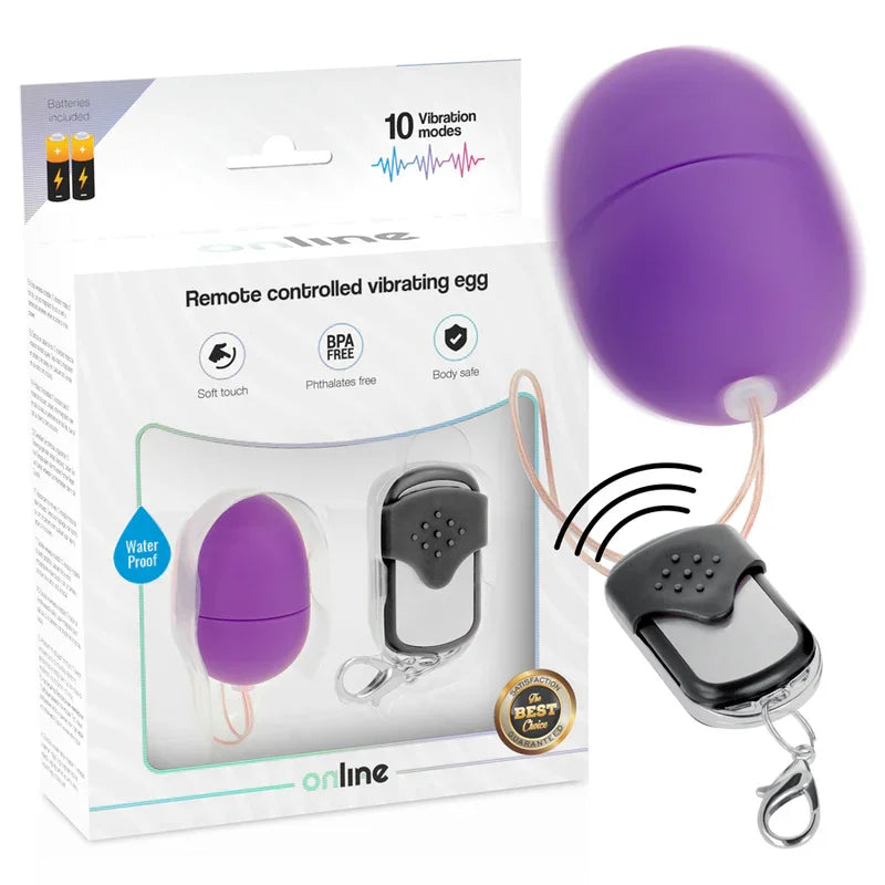 ONLINE - HUEVO VIBRADOR CONTROL REMOTO S LILA - Nuvica