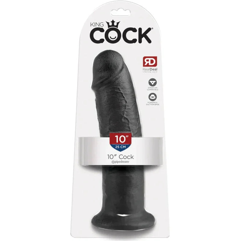 KING COCK - 10 PENE NEGRO 25 CM - Nuvica