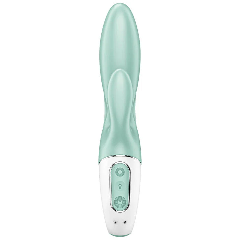 SATISFYER - AIR PUMP BUNNY 5+ VIBRADOR RABBIT INFLABLE APP VERDE - Nuvica