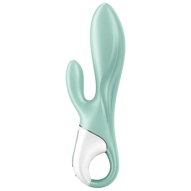 SATISFYER - AIR PUMP BUNNY 5+ VIBRADOR RABBIT INFLABLE APP VERDE - Nuvica
