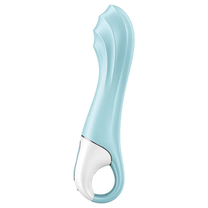 SATISFYER - AIR PUMP VIBRATOR 5+ VIBRADOR PUNTO G INFLABLE APP AZUL - Nuvica