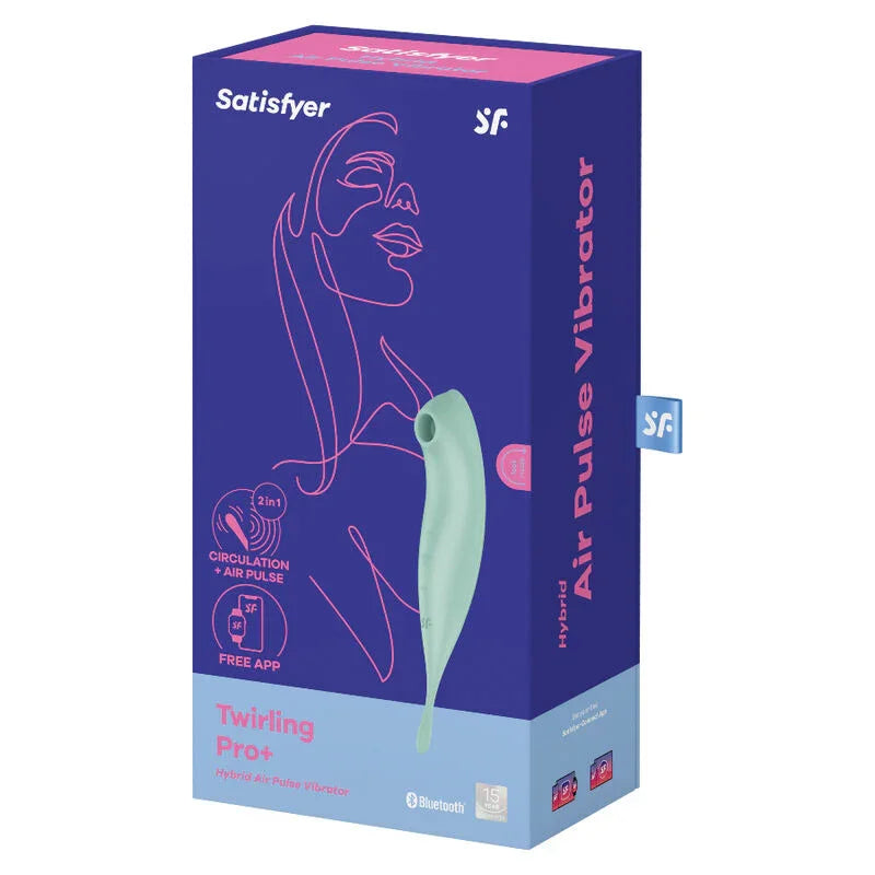 SATISFYER - TWIRLING PRO+ ESTIMULADOR Y VIBRADOR APP ROJO - Nuvica