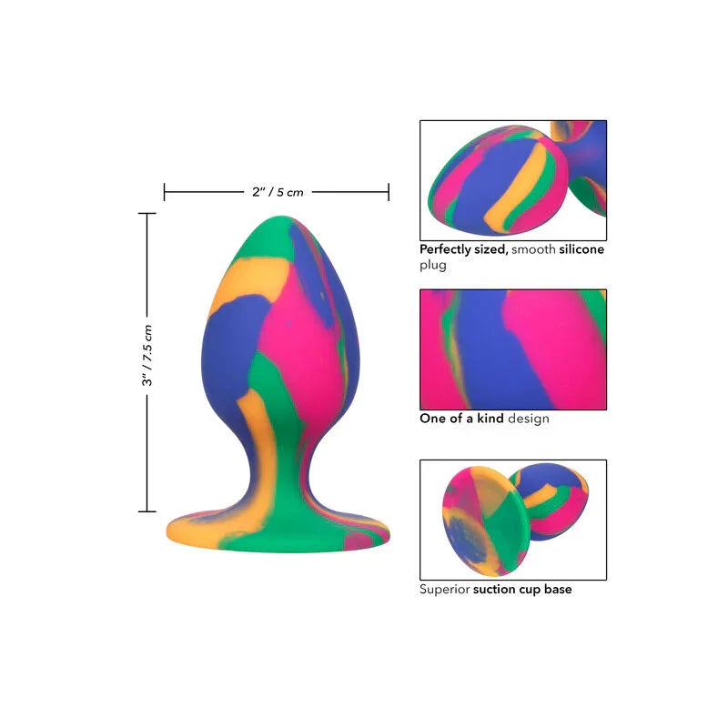 CALEXOTICS - CHEEKY MEDIUM TIE-DYE PLUG ANAL - Nuvica