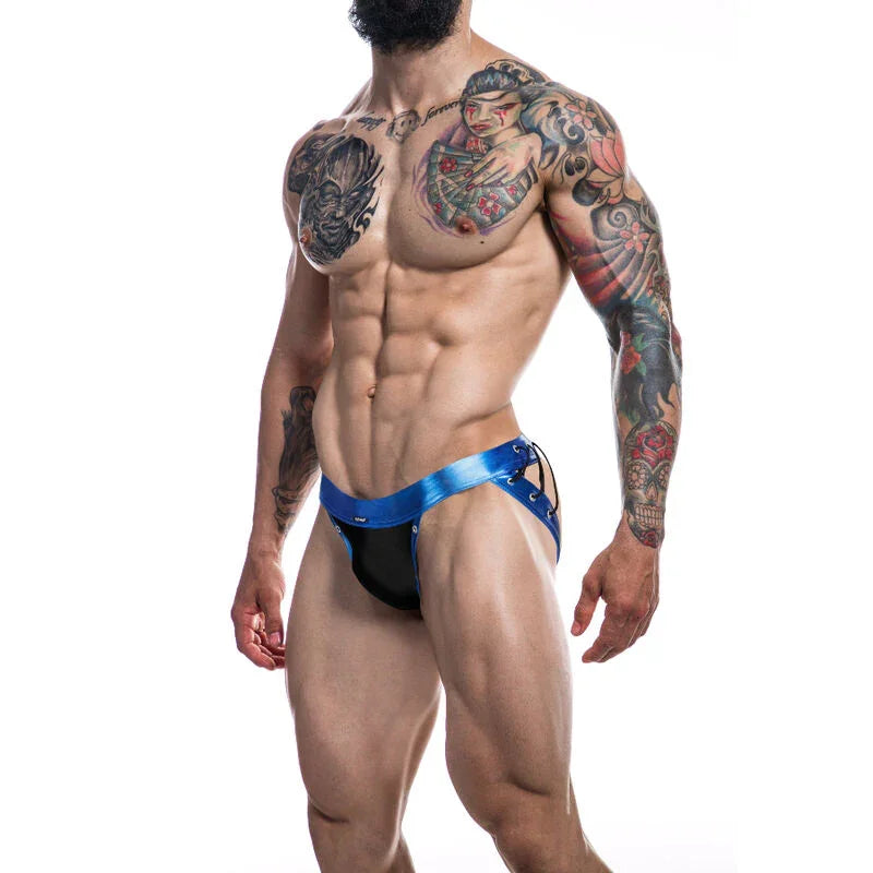CUT4MEN - JOCKSTRAP DESIRE CUERO AZUL XL - Nuvica