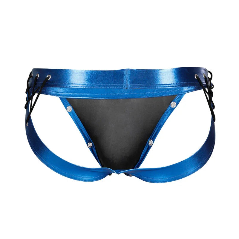 CUT4MEN - JOCKSTRAP DESIRE CUERO AZUL XL - Nuvica