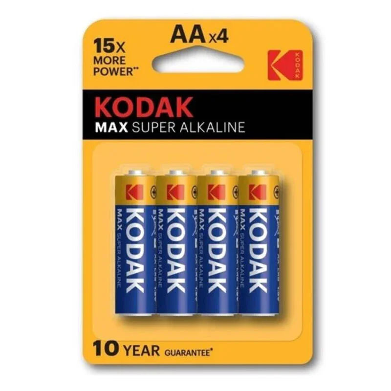 KODAK - MAX SUPER PILA ALCALINA AA LR6 BLISTER*4 - Nuvica