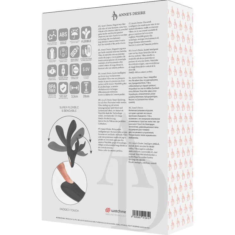 ANNE'S DESIRE - RABBIT CONTROL REMOTO TECNOLOGÍA WATCHME NEGRO - Nuvica