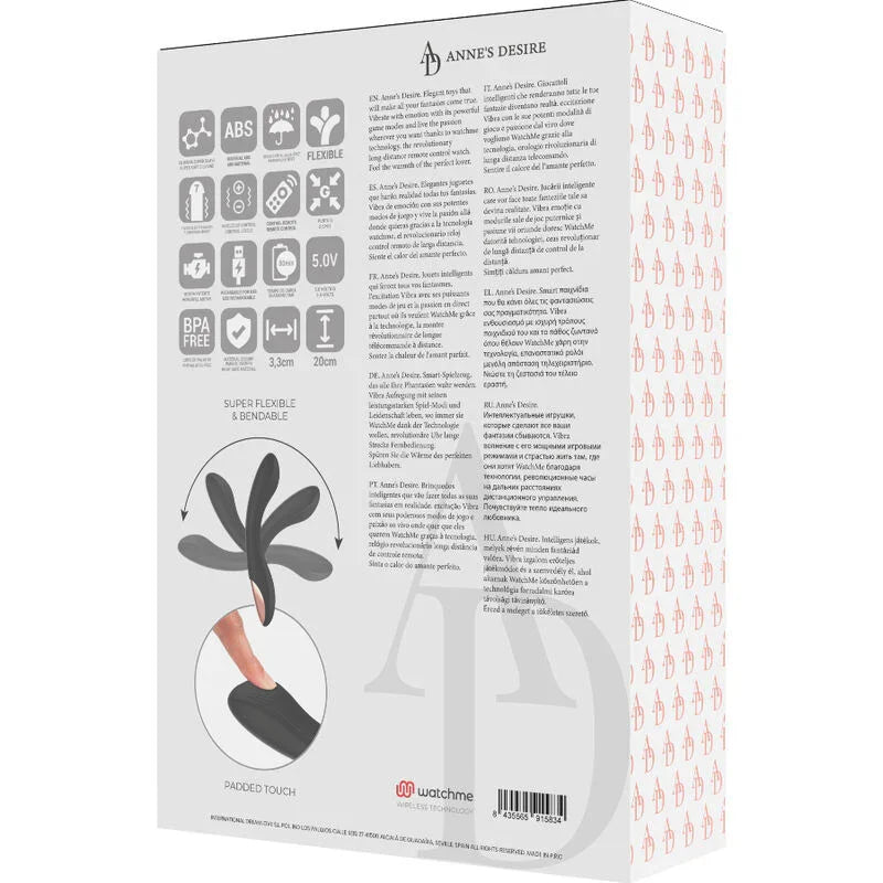 ANNE'S DESIRE - CURVE CONTROL REMOTO TECNOLOGÍA WATCHME NEGRO - Nuvica
