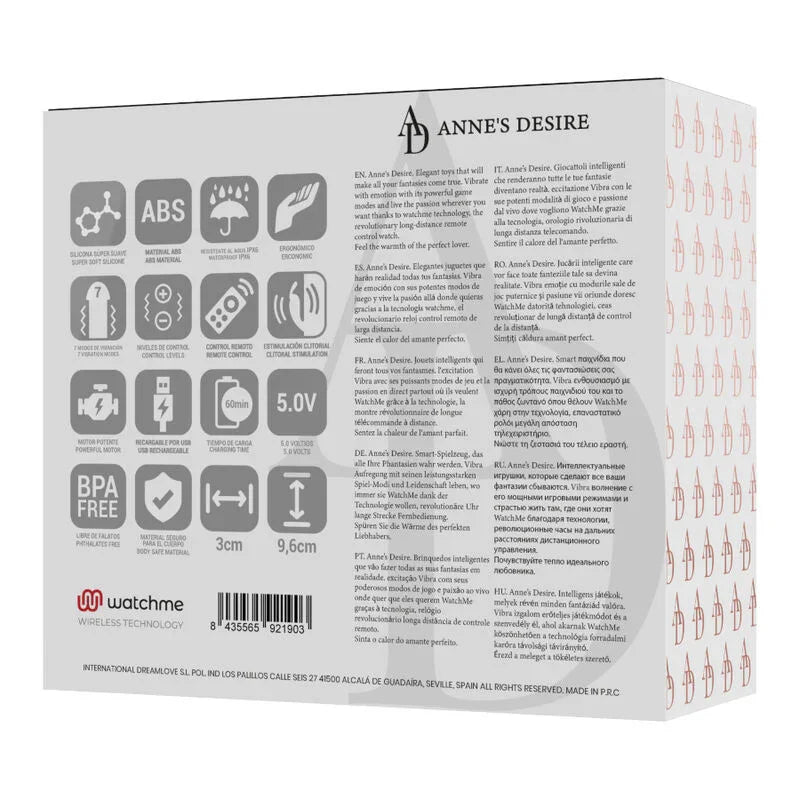 ANNE'S DESIRE - PANTY PLEASURE TECNOLOGÍA WATCHME NEGRO - Nuvica