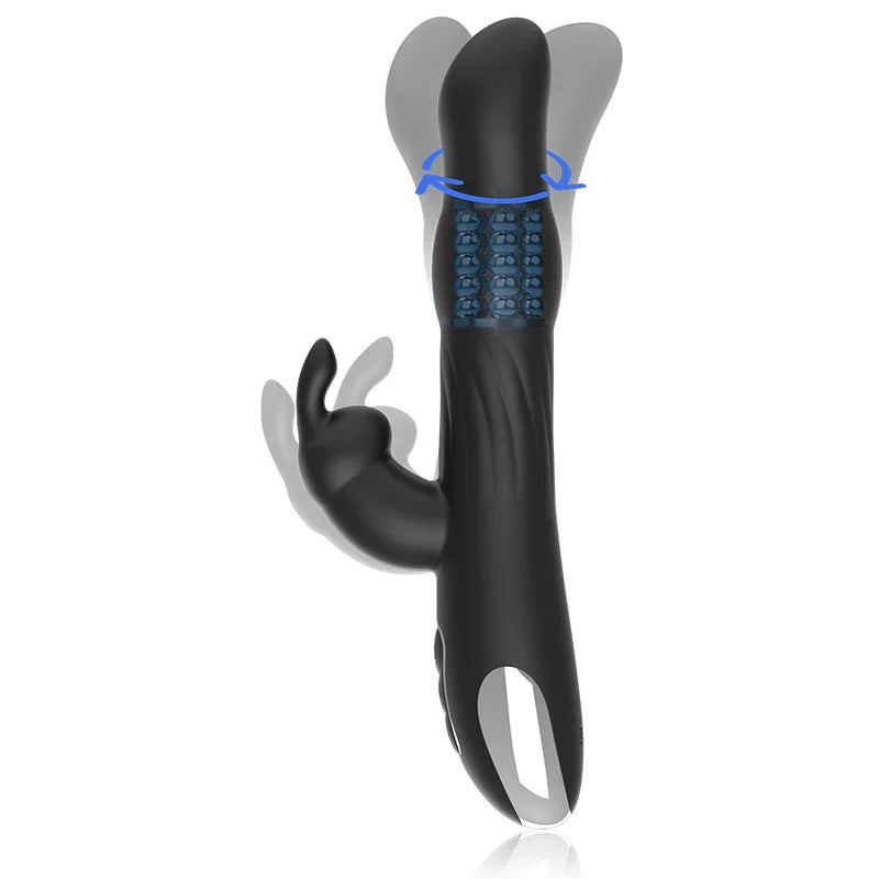 BRILLY GLAM - MOEBIUS RABBIT VIBRATOR & ROTATOR COMPATIBLE CON WATCHME WIRELESS TECHNOLOGY - Nuvica