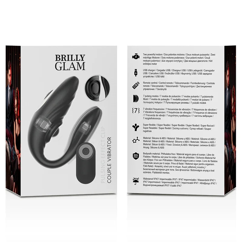 BRILLY GLAM- COUPLE PULSING & VIBRATING CONTROL REMOTO - Nuvica