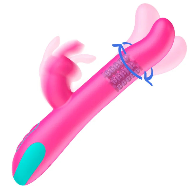HAPPY LOKY - PLUTO RABBIT VIBRATOR & ROTATOR COMPATIBLE CON WATCHME WIRELESS TECHNOLOGY - Nuvica