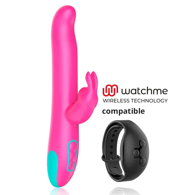 HAPPY LOKY - PLUTO RABBIT VIBRATOR & ROTATOR COMPATIBLE CON WATCHME WIRELESS TECHNOLOGY - Nuvica