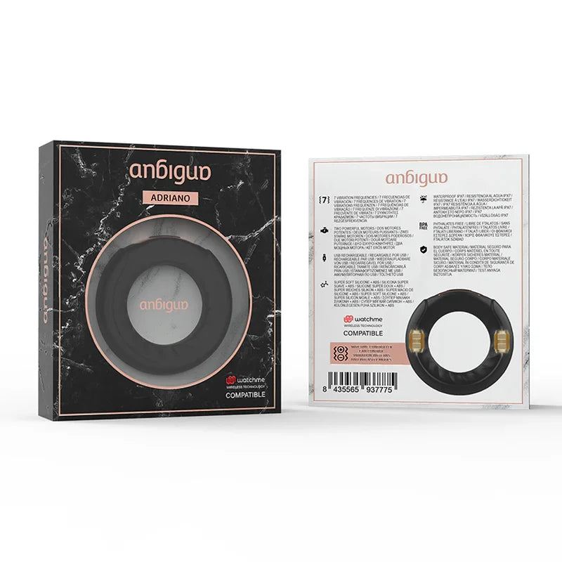 ANBIGUO - ADRIANO ANILLO VIBRADOR COMPATIBLE CON WATCHME WIRELESS TECHNOLOGY - Nuvica