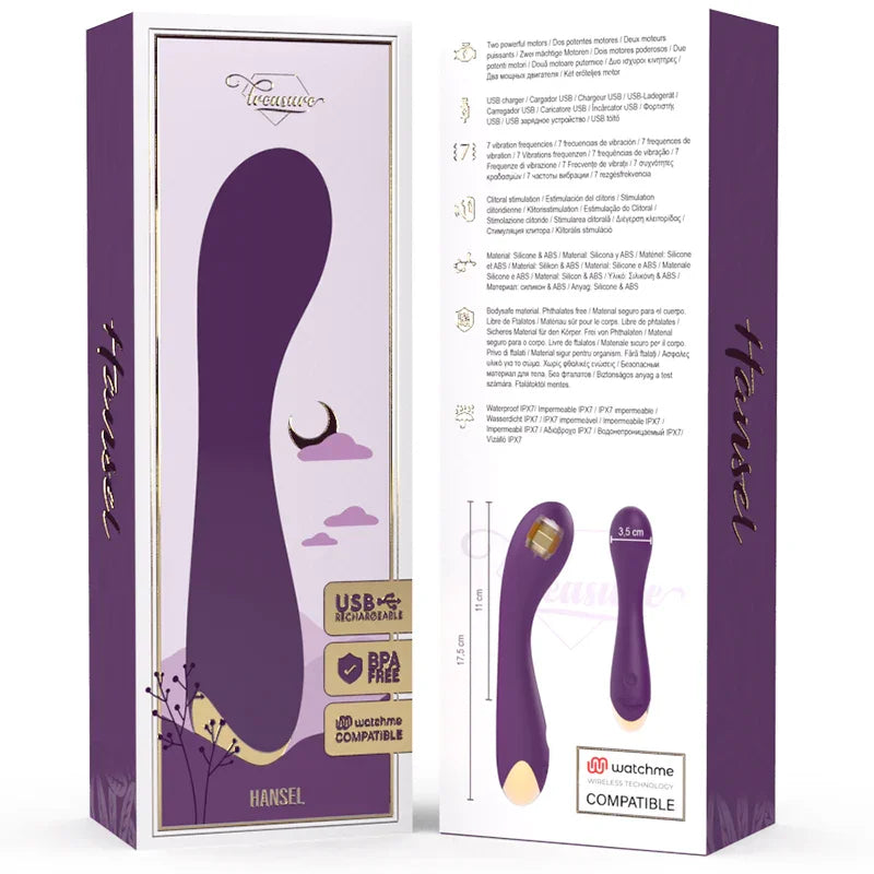 TREASURE - HANSEL G-SPOT VIBRATOR COMPATIBLE CON WATCHME WIRELESS TECHNOLOGY - Nuvica