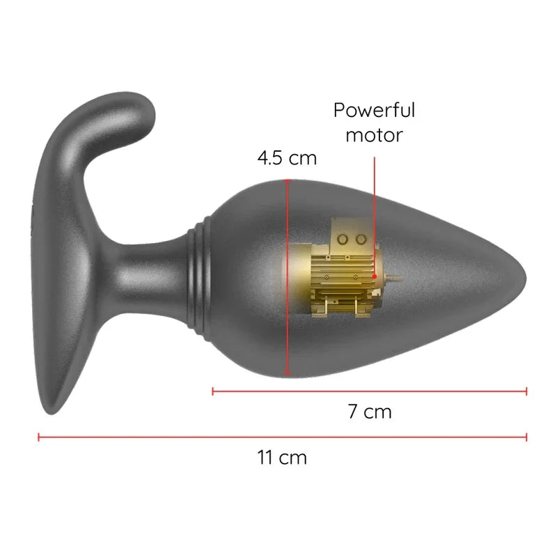 ONINDER - RIO PLUG ANAL VIBRADOR NEGRO - APP GRATUITA - Nuvica
