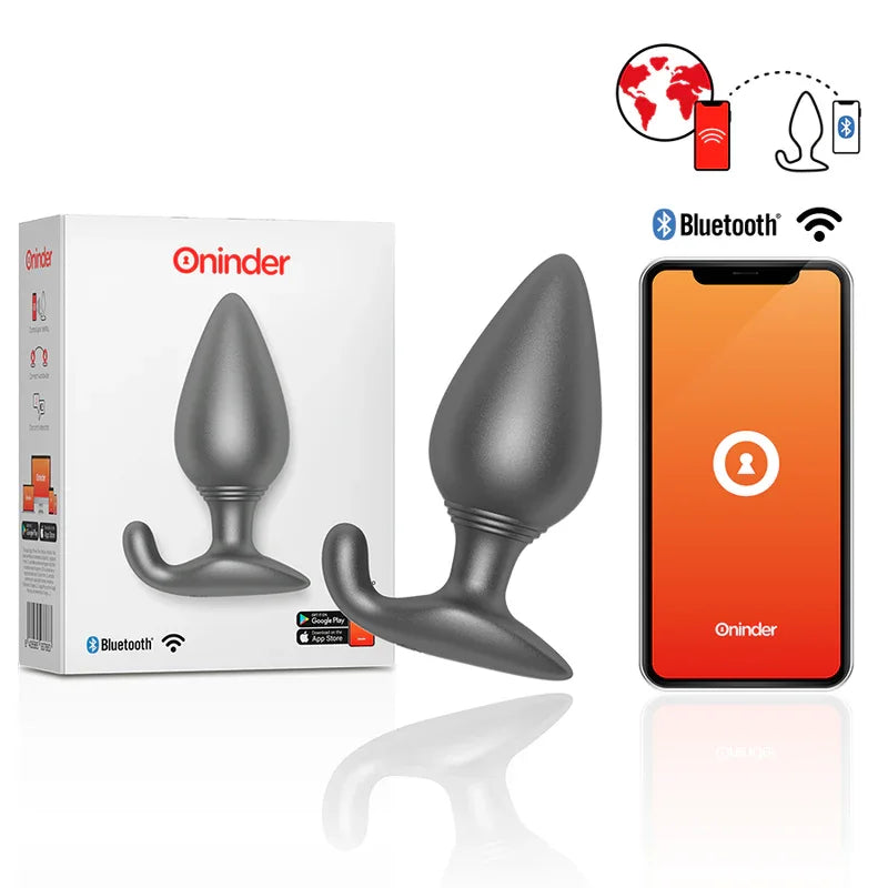 ONINDER - RIO PLUG ANAL VIBRADOR NEGRO - APP GRATUITA - Nuvica