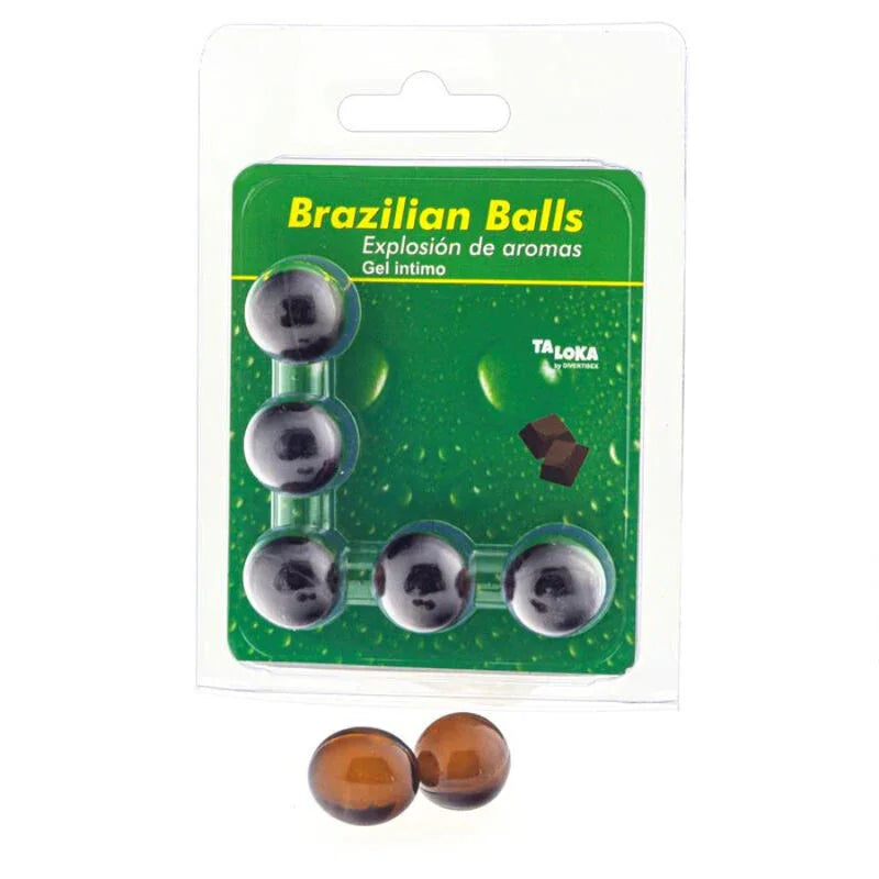 TALOKA - BRAZILIAN BALLS GEL ÍNTIMO CHOCOLATE 5 BOLAS - Nuvica