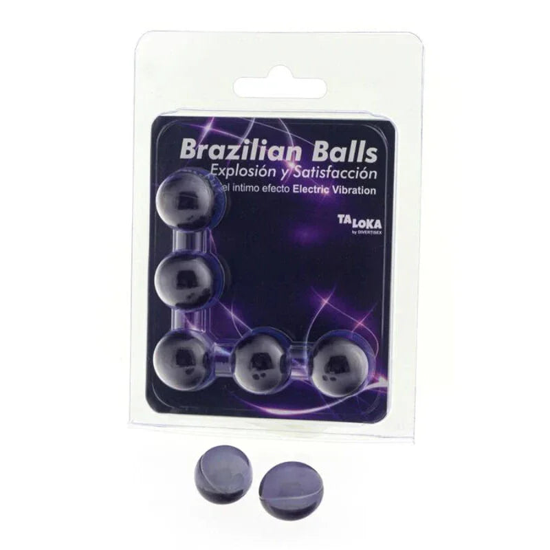 TALOKA - BRAZILIAN BALLS GEL EXCITANTE EFECTO VIBRACIÓN ELÉCTRICA 5 BOLAS - Nuvica