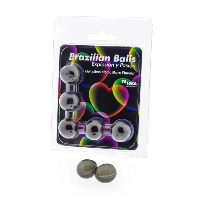 TALOKA - BRAZILIAN BALLS GEL EXCITANTE EFECTO MORE FLAVOUR 5 BOLAS - Nuvica