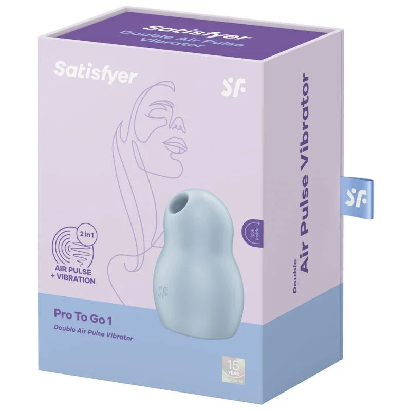 SATISFYER - PRO TO GO 1 ESTIMULADOR Y VIBRADOR DOBLE ROJO - Nuvica