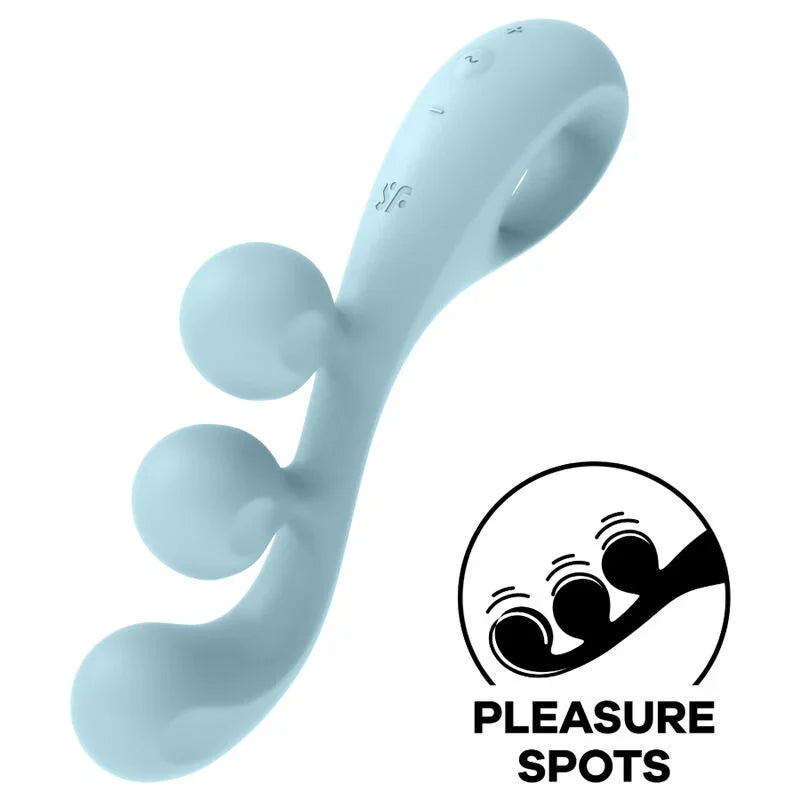 SATISFYER - TRI BALL 2 MULTI VIBRADOR AZUL - Nuvica
