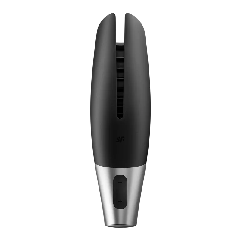 SATISFYER - POWER MASTURBATOR NEGRO Y PLATA - Nuvica